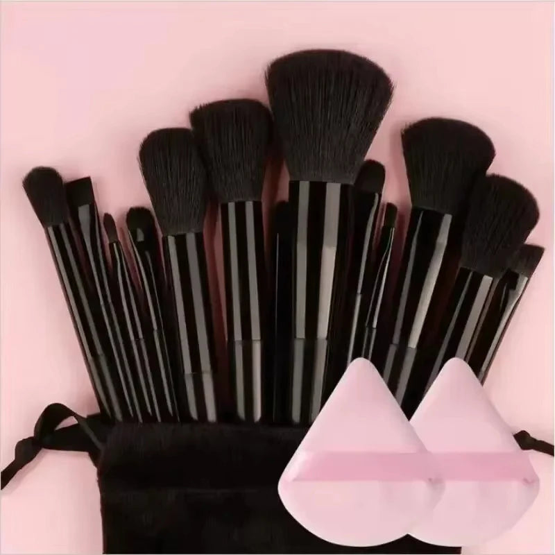 13-Piece Professional Makeup Brush Set with Sponge