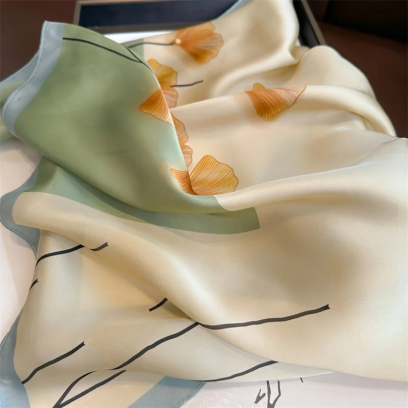 Silky Square Scarf & Head Wrap for Women