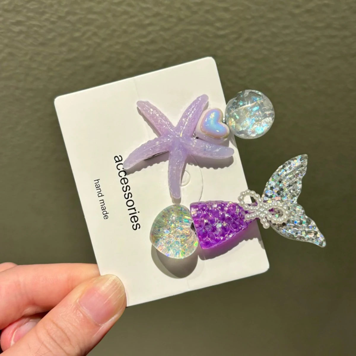 AWAYTR Elegant Starfish & Shell Hair Clips for Summer