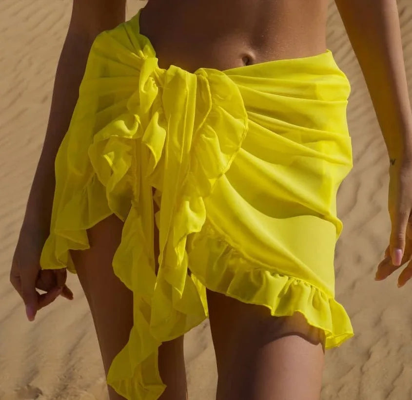 Bestwayclox Ruffle Sarong Skirt – Bikini Cover-Up