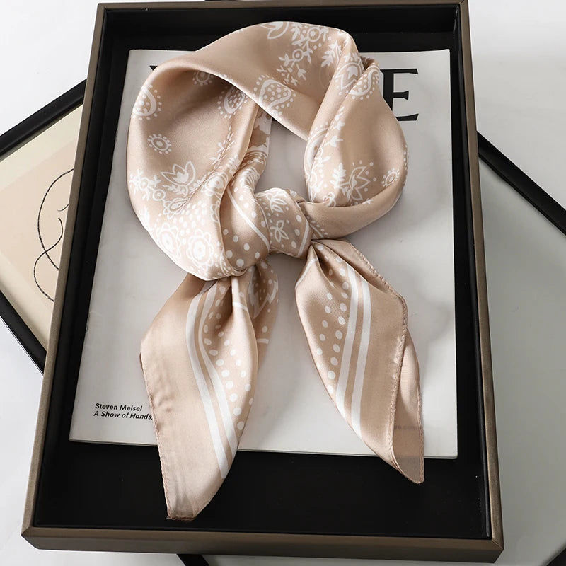 Silky Square Scarf & Head Wrap for Women