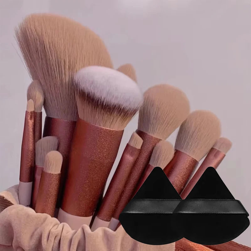 13-Piece Professional Makeup Brush Set with Sponge