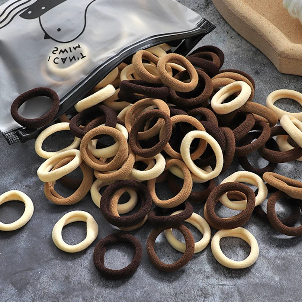 Seamless Elastic Hair Ties (50pcs)