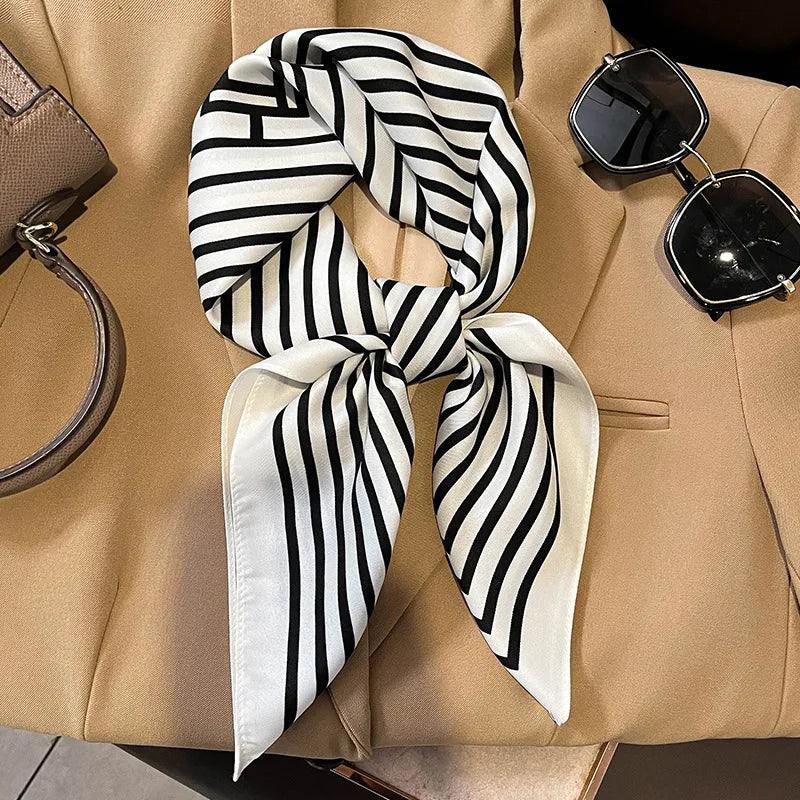 Silky Square Scarf & Head Wrap for Women