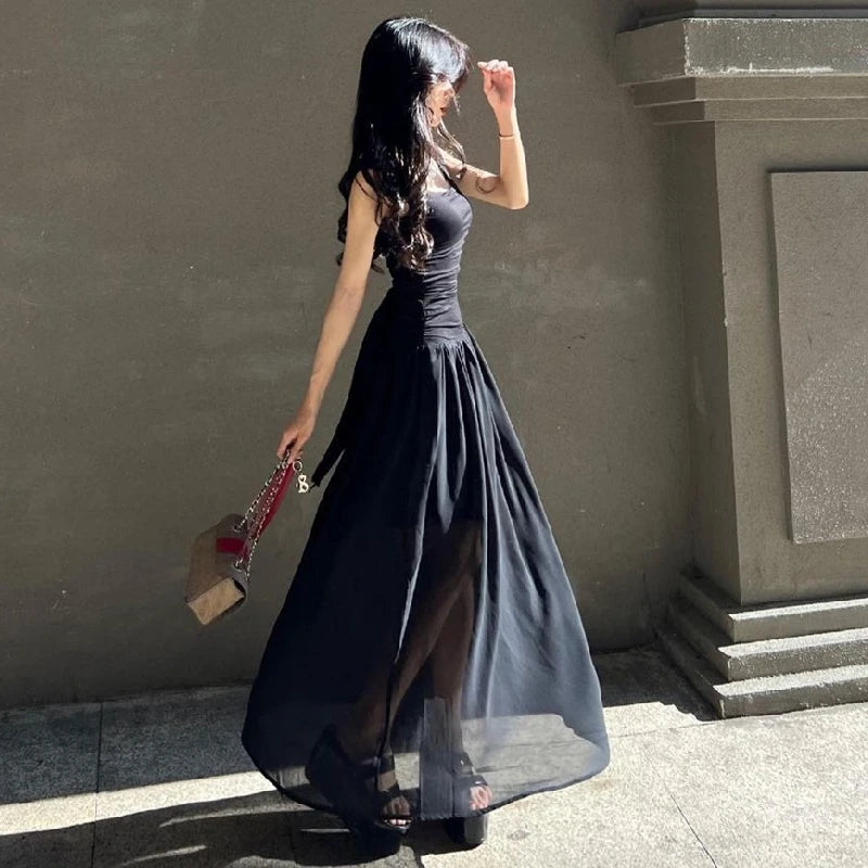 WhereMery Ruched Maxi Dress