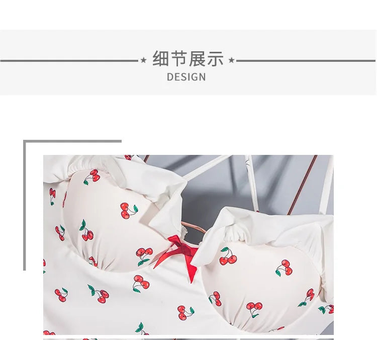 Cherry Print Vintage One-Piece Swimsuit