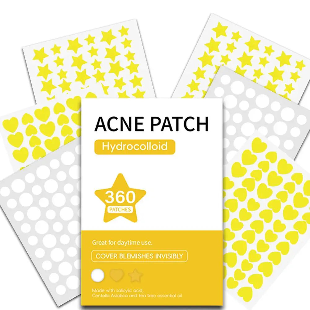 360pcs Colorful Invisible Anti-Acne Hydrocolloid Patches