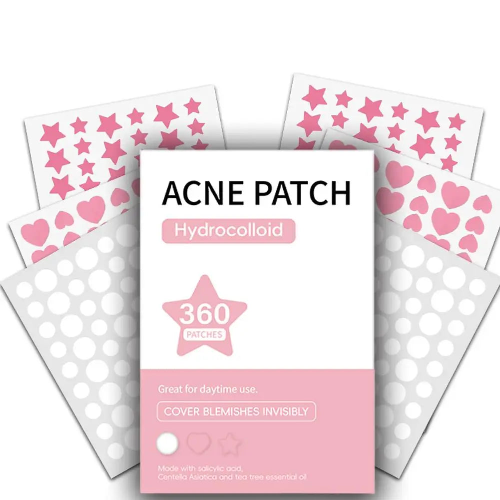360pcs Colorful Invisible Anti-Acne Hydrocolloid Patches