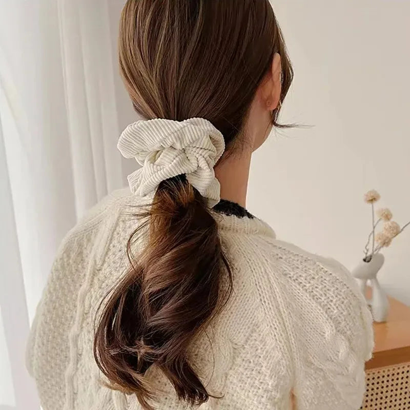 Vintage Corduroy Stripe Scrunchie