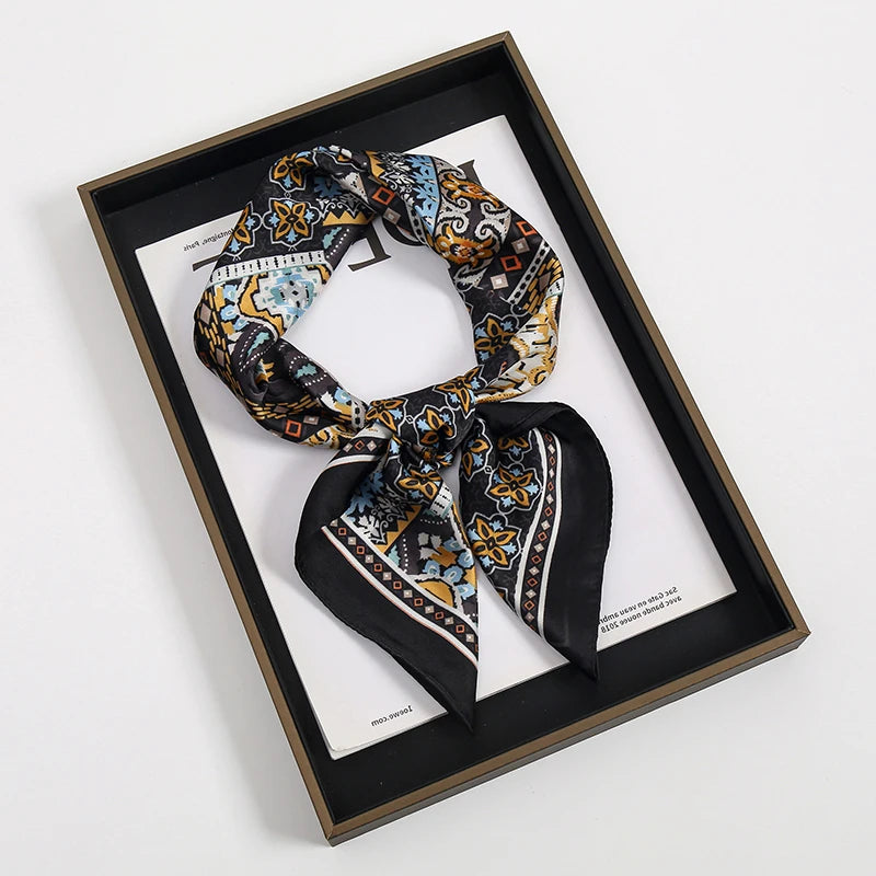 Silky Square Scarf & Head Wrap for Women