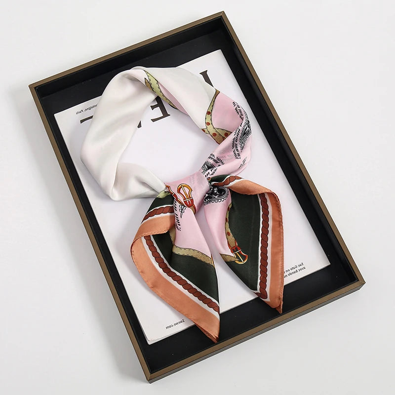 Silky Square Scarf & Head Wrap for Women