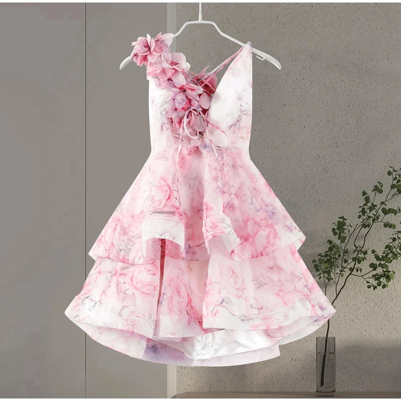 Backless Halter Summer Dress with 3D Flower Appliqus ChicDivaLooks Backless Halter Summer Dress with 3D Flower Appliqus ChicDivaLooks