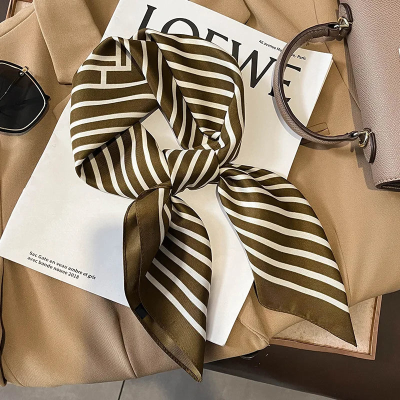 Silky Square Scarf & Head Wrap for Women