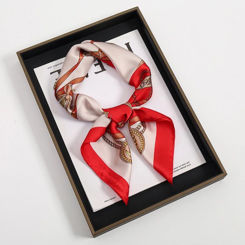 Silky Square Scarf & Head Wrap for Women