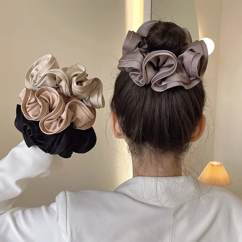 Elegant Large Scrunchie for Ponytails