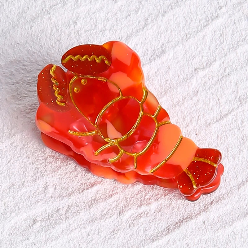 Ocean Animal Claw Clips with Crab, Starfish & Whale